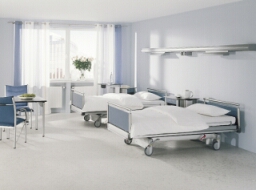 Chambre type de l'h&ocirc;pital central